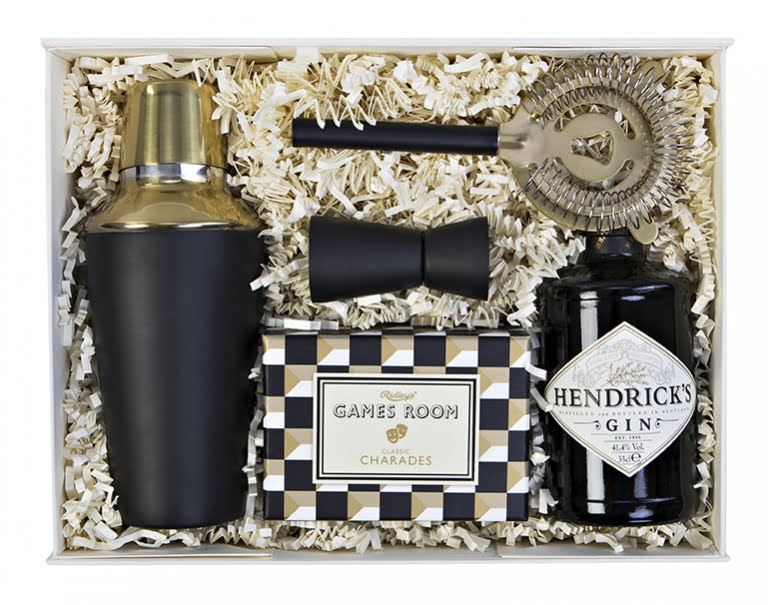 hendricks, ridleys games, cocktail set, build my gift coctkail set