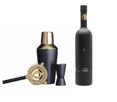 Five Vodka 70cl / BarCraft Three Piece Cocktail Set