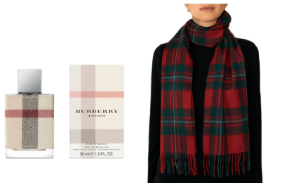 Oxford Cashmere Lambswool Tartan Scarf / Burberry London EDP 30ml